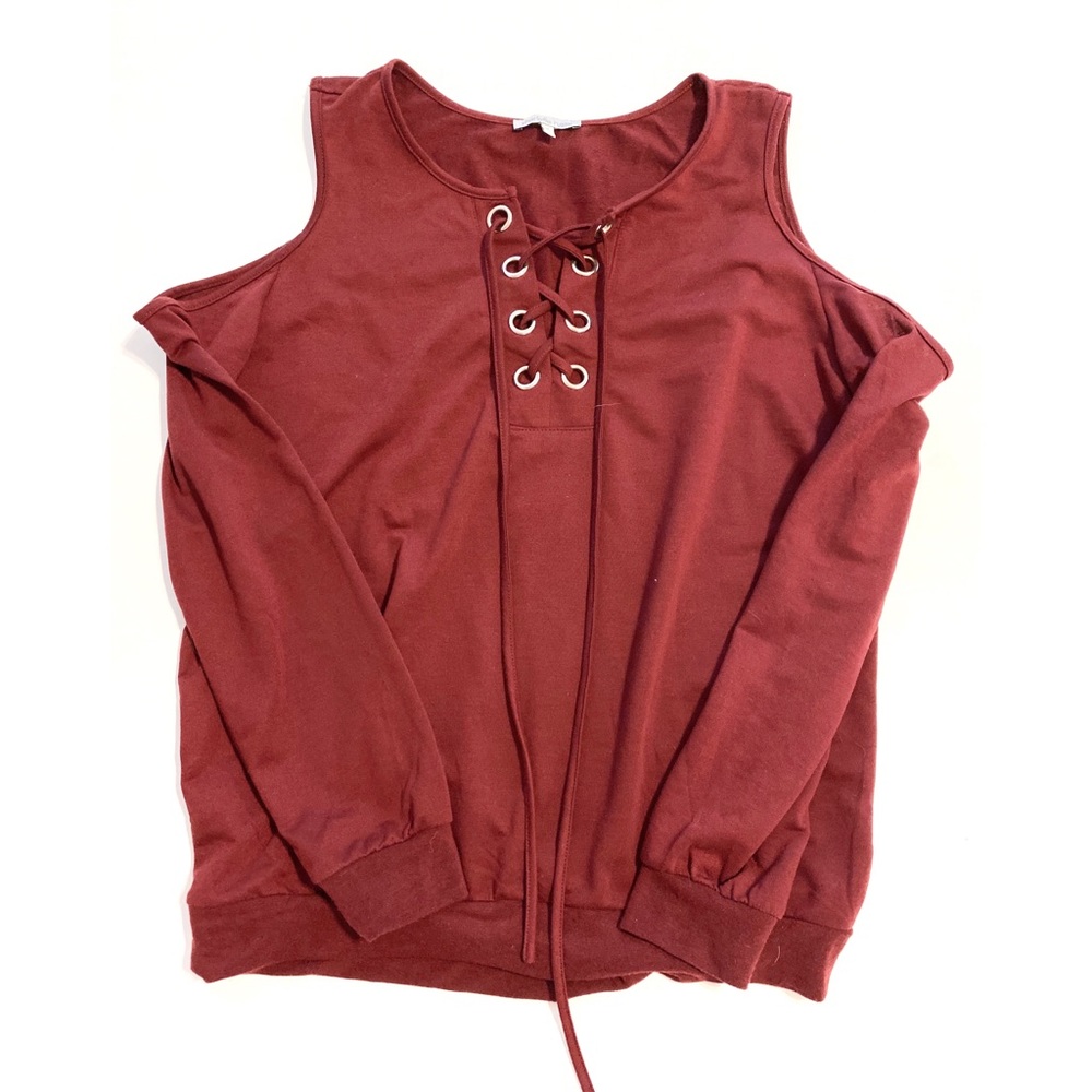 Open shoulder sweater